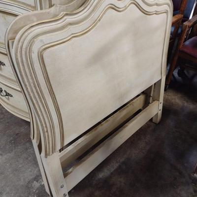 Pair of Henredon Provencial Twin Headboards with Rails