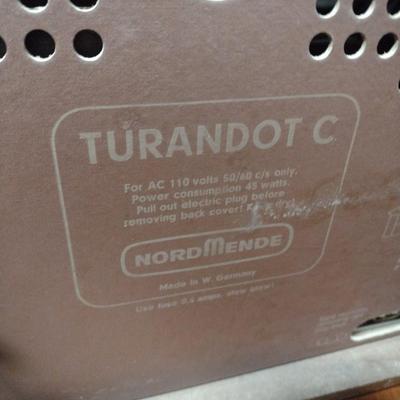 Mid Century Nordmende Turandot C German Radio
