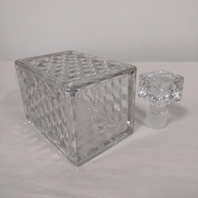 Mid Century Cubist Crystal Decanter Choice A