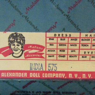 Madam Alexander Doll (575) 'India' with Box (#215)