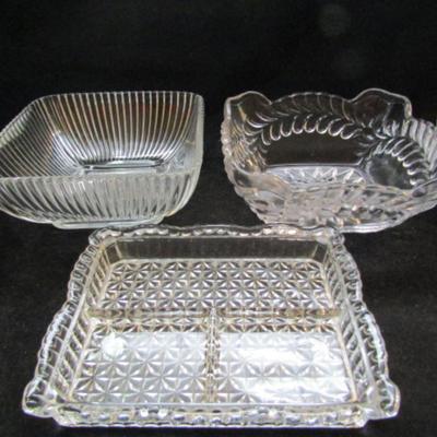 Assorted Crystal and Glass Serving Pieces (#172)