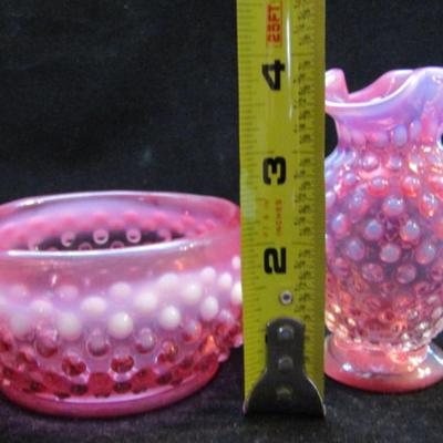 Group of Pink Glass Hobnail Pieces- Possibly Fenton (#132)