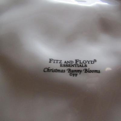 Fitz and Floyd Holiday Theme Pieces- Plate, Mini Teapot, and Candle Stand   (#363)