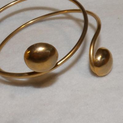 Gold Tone Egyptian Style Arm Bracelet
