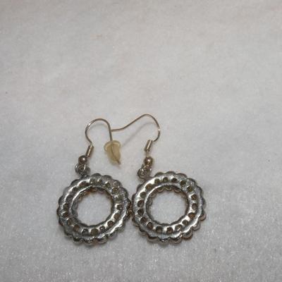 Silver Rhinestone Earrings
