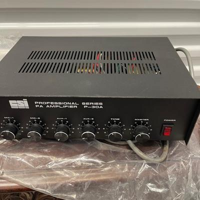 Professional  Series PA Amplifier Series  P-30A. 10.5” x 7.5”