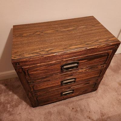 Lot #66  Vintage Rock Maple 3-drawer chest