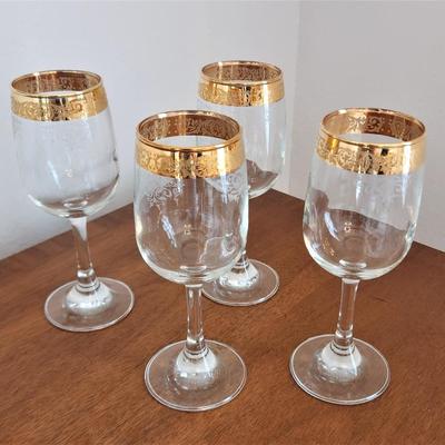 Lot #71  Set of 4 Wine Goblets - vintage CELLINI