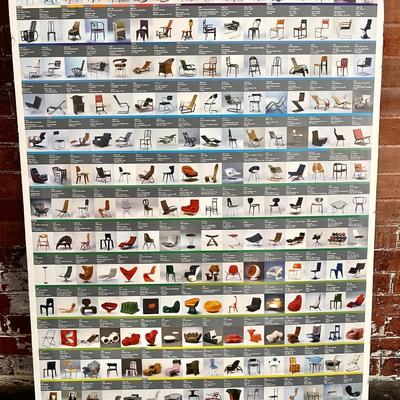Lot 239 Vitra Design Museum Collection Poster 1 Chair Every Year 1800 -1999