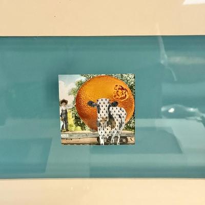 Lot 243 Group of 5 Framed Paper Collage Art Pieces 10x13