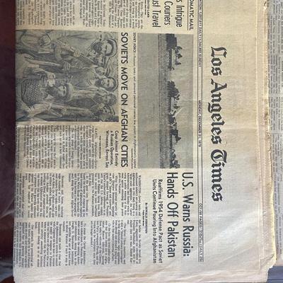 Lot 247 Group of Historical Newspapers  Los Angeles Times 1944 1979