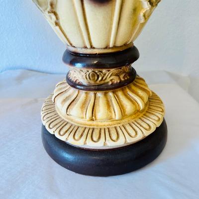 Pair of Tan and Brown Table Lamps  (BR2-JM)