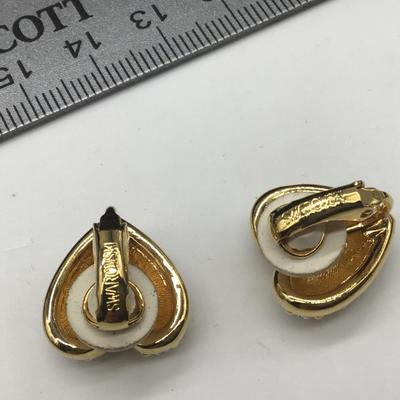 Swarovski Crystal Heart Clip on Earrings