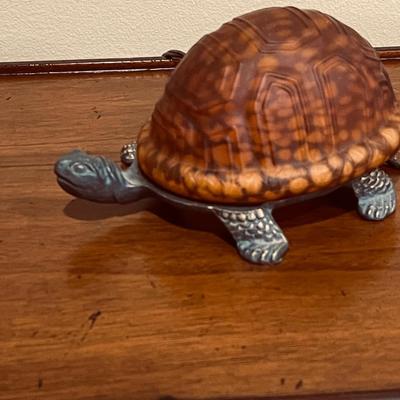 Turtle Lamp ~ Ember Glass Shell