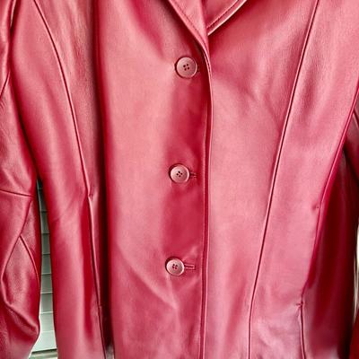 Siena Red Leather Jacket, Size 14  (BR2-JM)