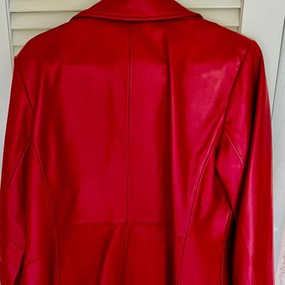 Siena Red Leather Jacket, Size 14  (BR2-JM)