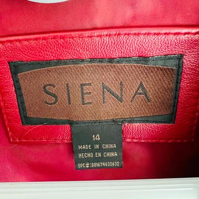 Siena Red Leather Jacket, Size 14  (BR2-JM)