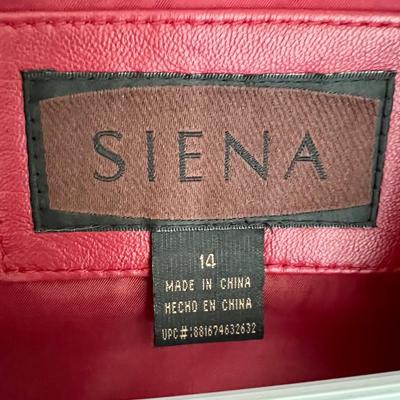 Siena Red Leather Jacket, Size 14  (BR2-JM)