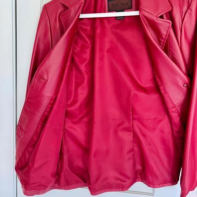 Siena Red Leather Jacket, Size 14  (BR2-JM)