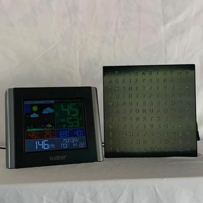 La Crosse Technology Color Weather Station & Sharper Image Light Up Word Clock (K-HS)