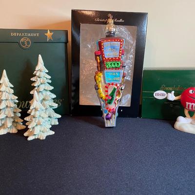 LOT 32: Christopher Radko Ornament, Dept 56 Trees and More