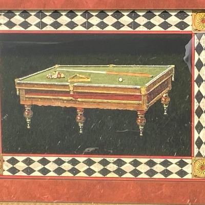 LOT 100C: Billiards Table Framed Art