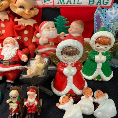 LOT 119R: Vintage Christmas: Elf Kneehuggers, Figurines and More