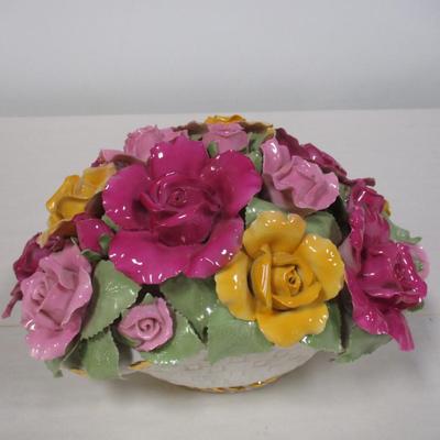 Royal Albert Old Country Roses Centerpiece Basket
