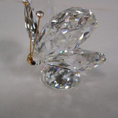 Swarovski Butterfly Crystal Figurine Gold Antennas