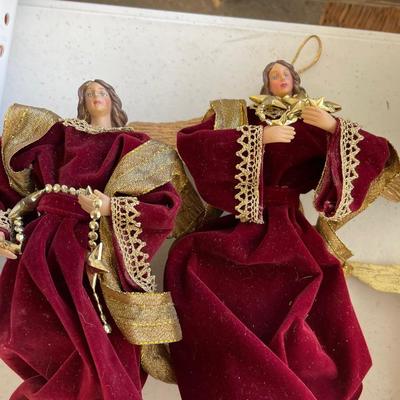 Lot of Vintage Paper Mache Angel Ornaments