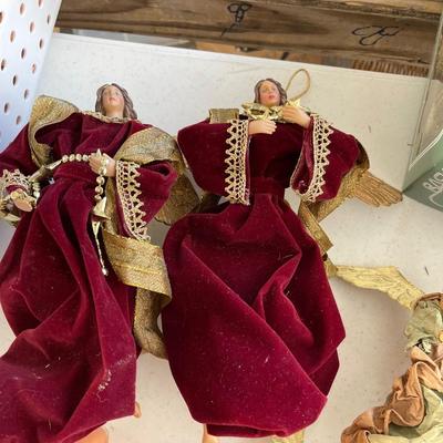 Lot of Vintage Paper Mache Angel Ornaments
