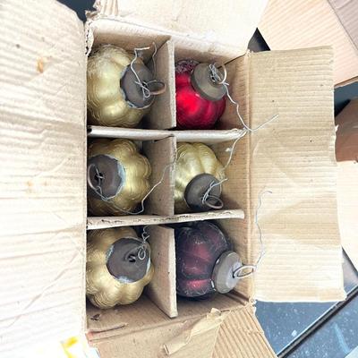 Box of Vintage Handblown Ornaments (5 to a box) - 2" Ornaments