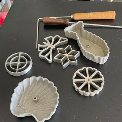 Vintage Hirco Commercial Cast Aluminum Rosettes and Timbale Set