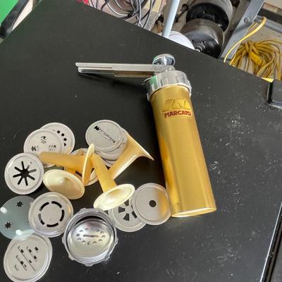 Vintage Atlas Marcato Commercial Cookie Press with Tons of Discs