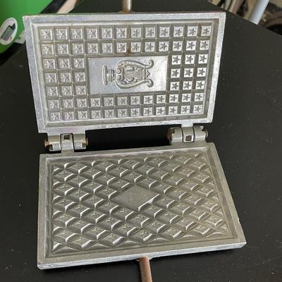 Vintage Commercial Stovetop or Firepit French Waffle Maker
