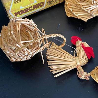Box of Rare German Wheat Straw Ornaments - Over 25