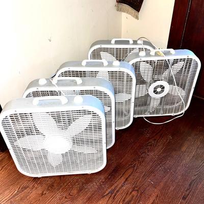 Lot 252 Lasko Electric Box Fans 5 - 20"  Gently Used