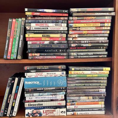 Lot 253 DVDs 68 Some Boxed Sets Action Adventure Health Fitness Blockbusters