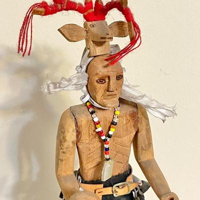 Lot 264 Carved Wood Hopi Kachina Doll "Venado" Deer, Sign Hernandez15" tall Traditional