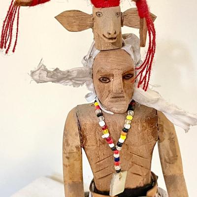 Lot 264 Carved Wood Hopi Kachina Doll "Venado" Deer, Sign Hernandez15" tall Traditional
