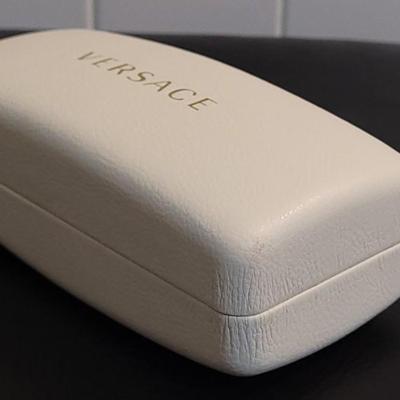 Lot 5: VERSACE White Leather Glasses Case