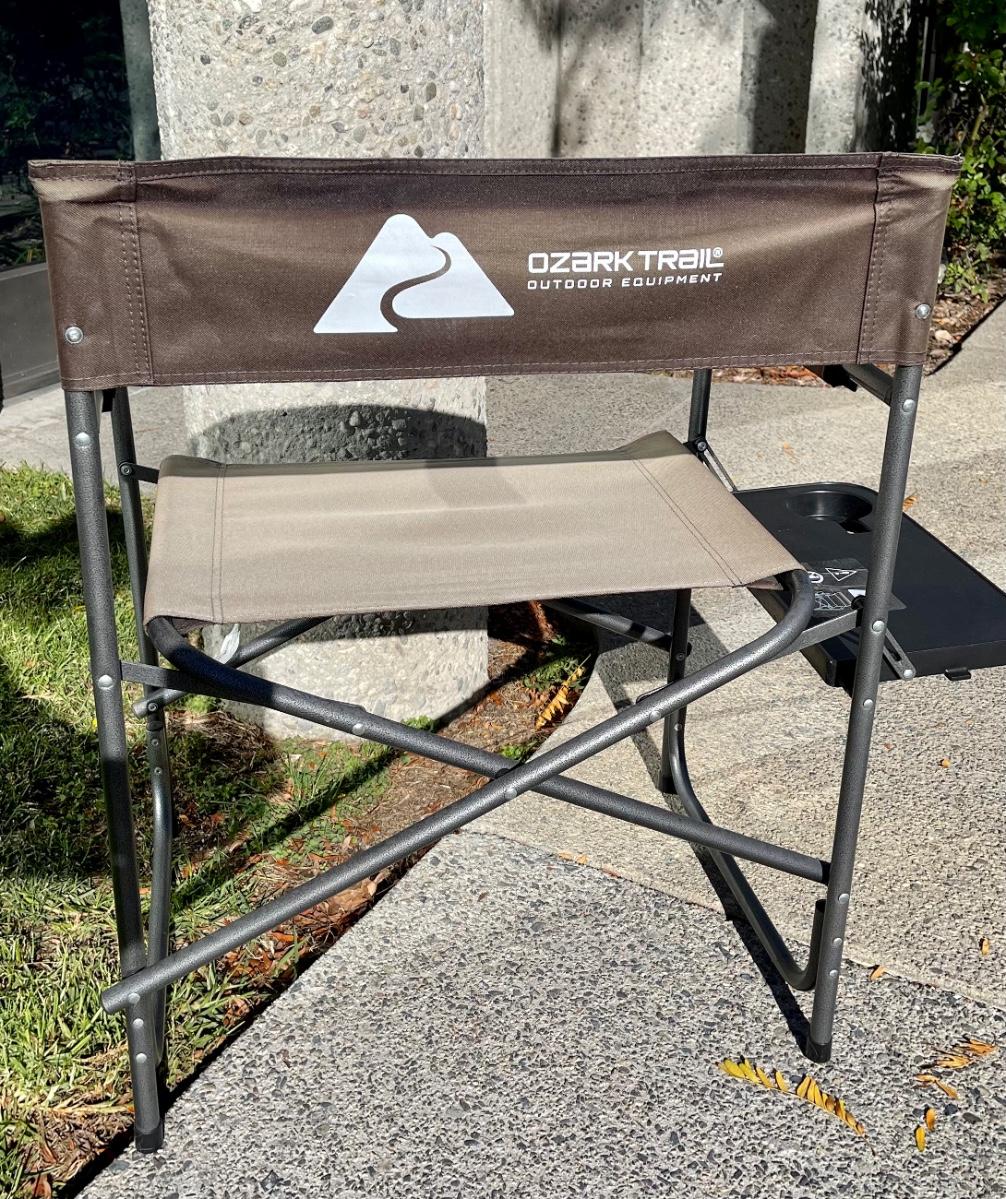 Extra Wide Folding Camping/sports Chair with attached table ...