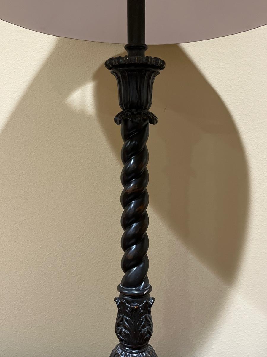 Black Distressed Table Lamp