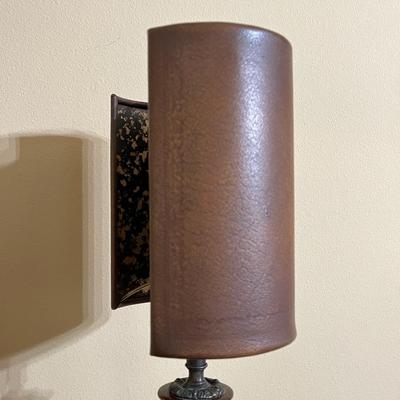 Solid Wood & Leather Table Lamp