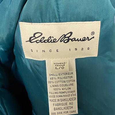 Teal Blue Green Snowline Eddie Bauer Plush Winter Snow Jacket Coat Large