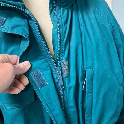 Teal Blue Green Snowline Eddie Bauer Plush Winter Snow Jacket Coat Large