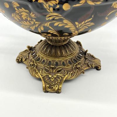 Brass & Porcelain Decorative Bowl