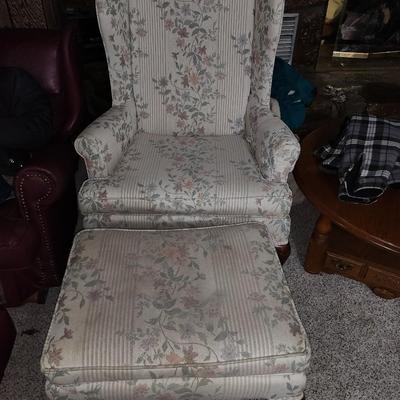 Broyhill chair and ottoman