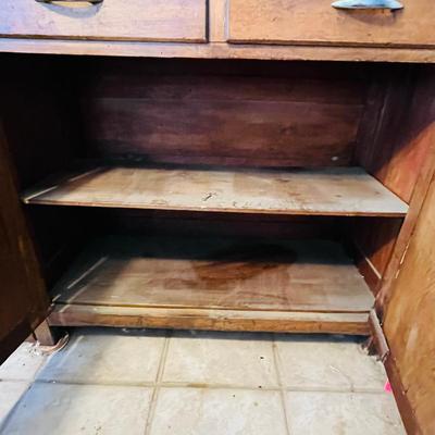 Primitive Pine Kitchen Cupboard
