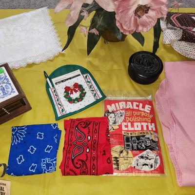 Mikasa vase, antique wheat cookie jar and lots more